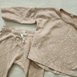 Quincy Mae neutral floral matching set 12 18 months